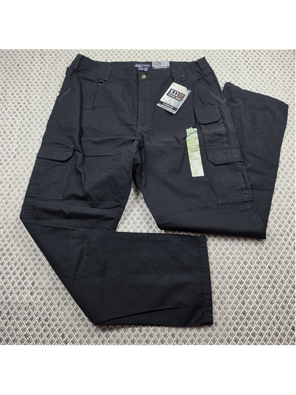 NWT 5.11 Tactical Series 74251 Black Cotton Canvas Cargo Pants Men’s 40x36